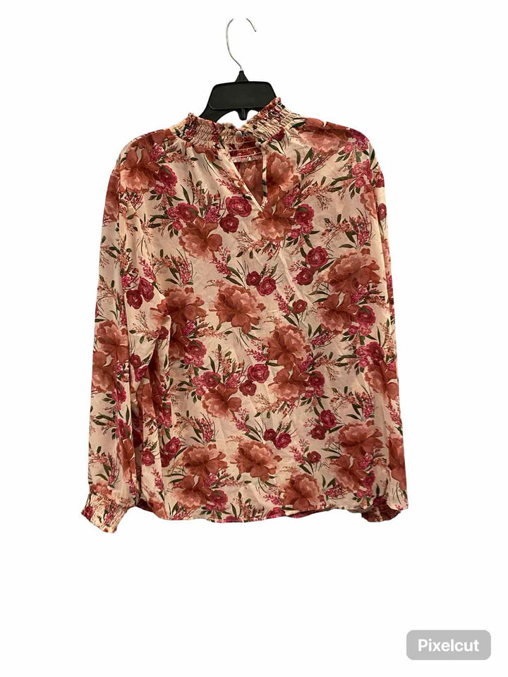 Torrid Size 1X Pink Floral Sweater