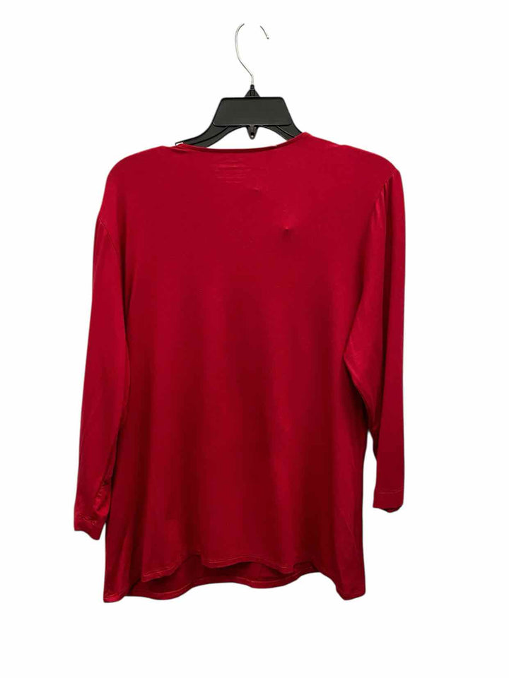 Chico's Size L Red Long Sleeve Shirts