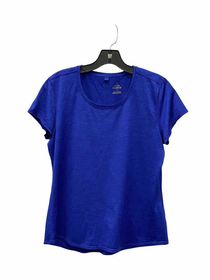 PrAna Size M Blue Athletic Short Sleeve
