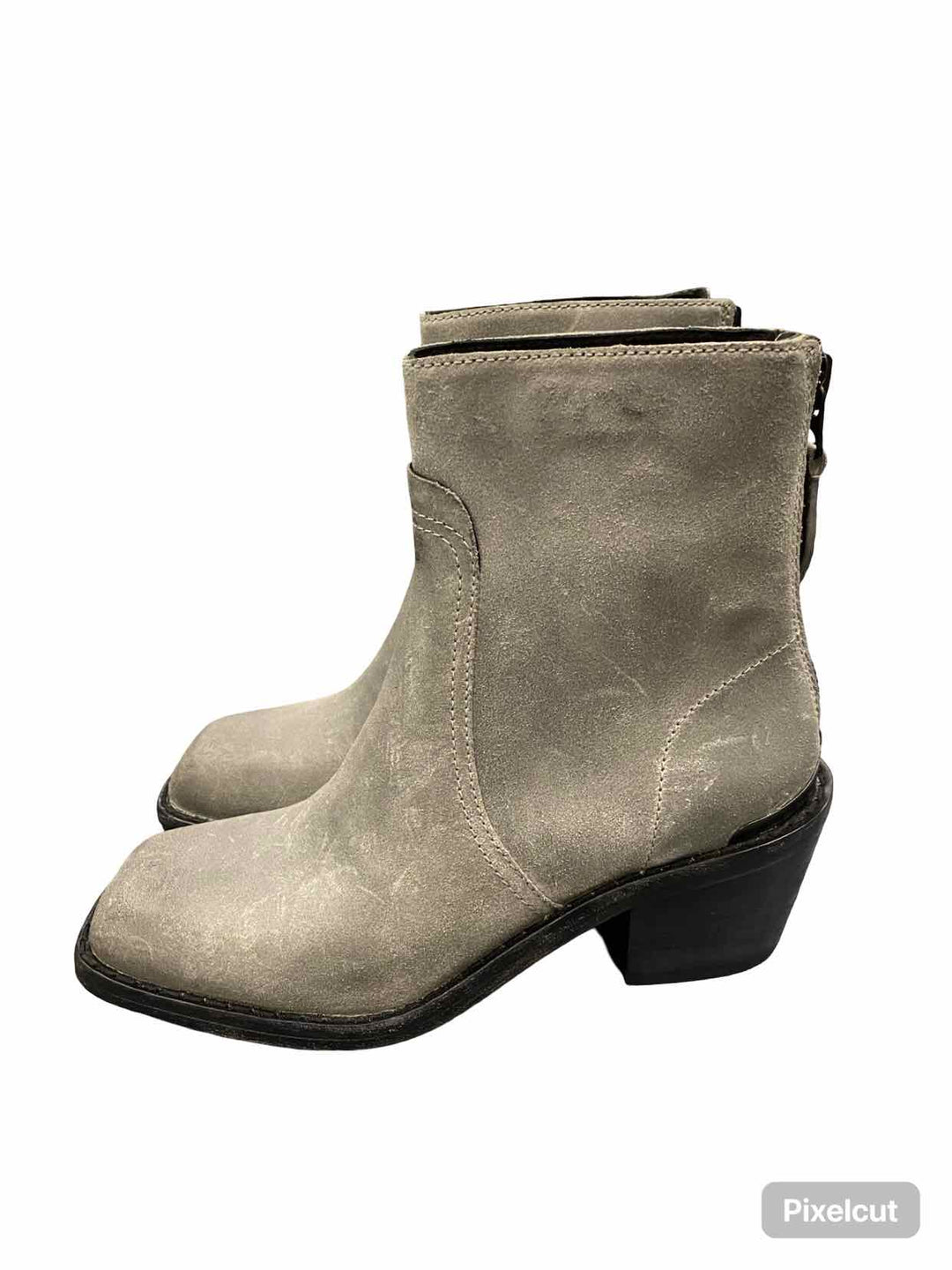 Rag & Bone Shoe Size 39.5 Gray Waxed Calf Suede Bristol Boots(Ankle)