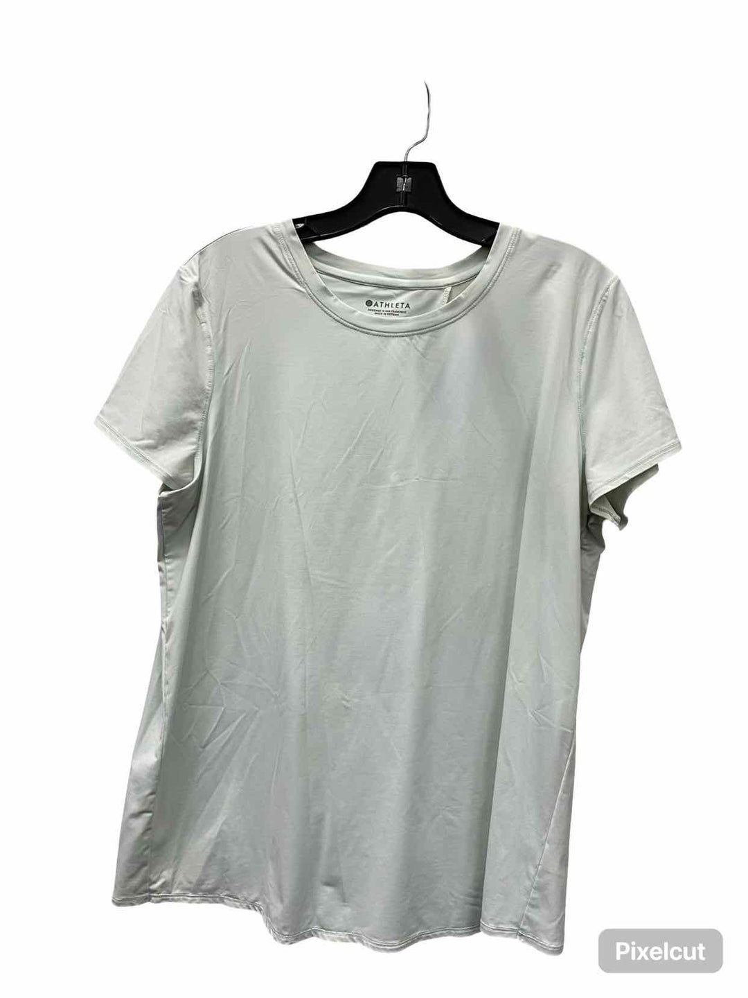 Athleta Size L Blue Athletic Short Sleeve