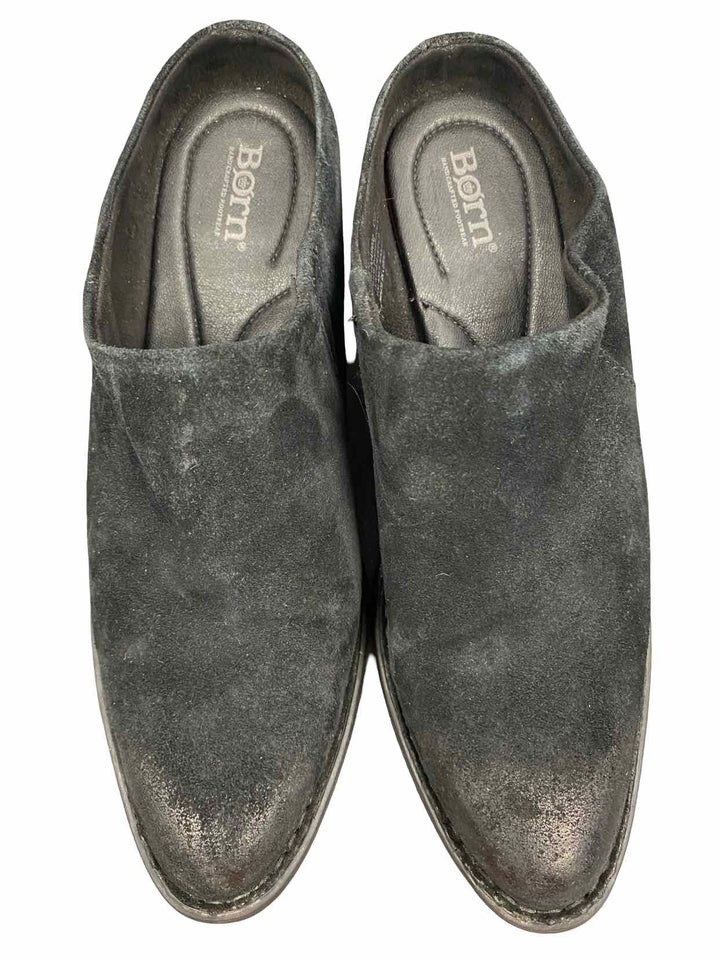 Born Shoe Size 9.5 Black Suede Boots(Ankle)
