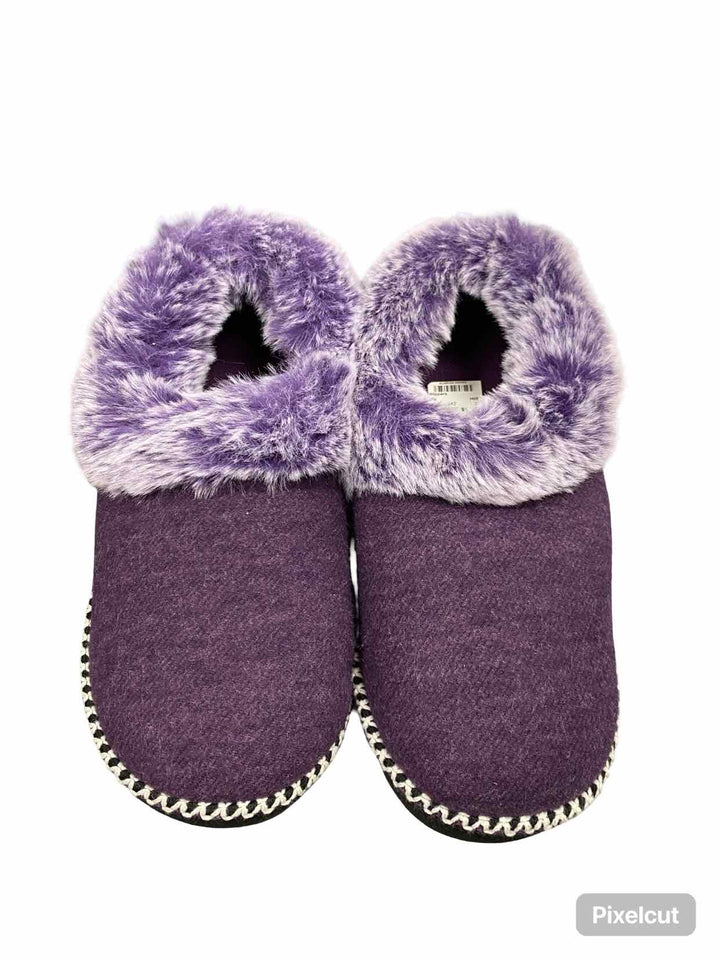 EverFoams Shoe Size 10 Purple Faux Fur Slippers