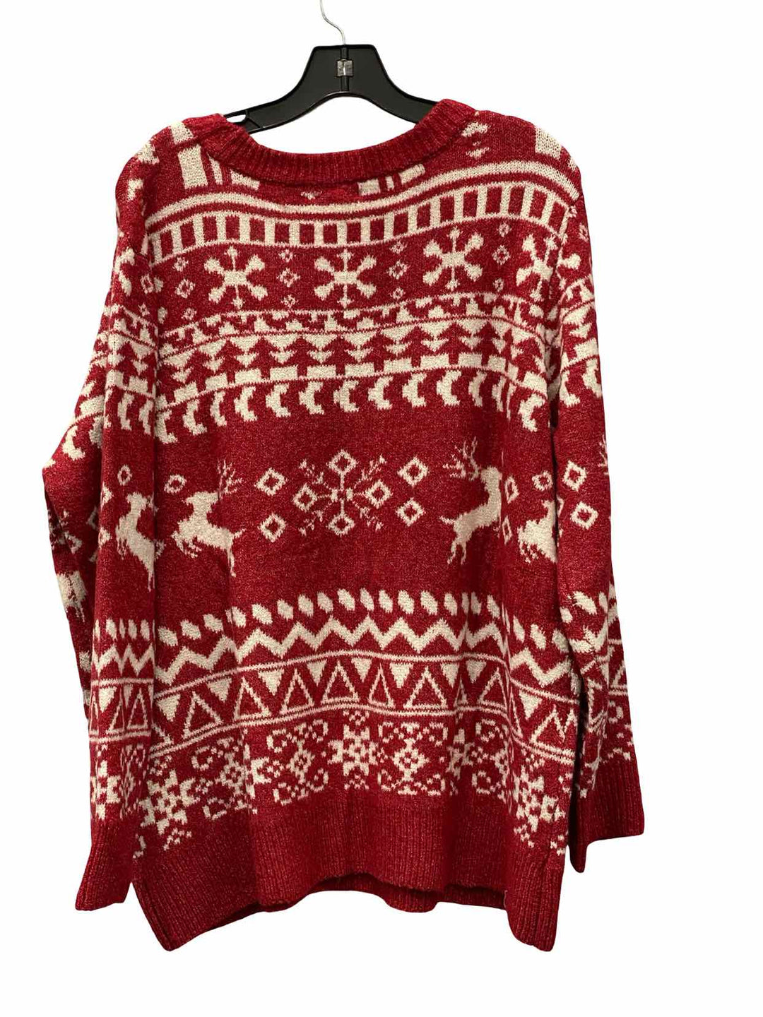 Maurices Size 2X Red White Sweater