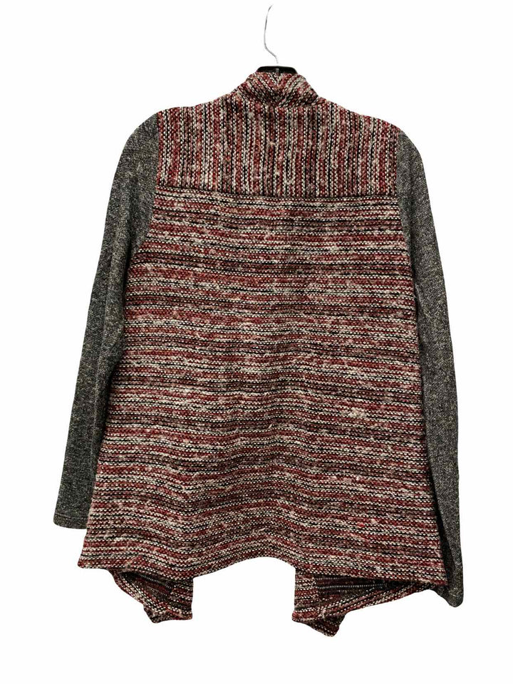 Lucky Brand Size M Gray Red Sweater