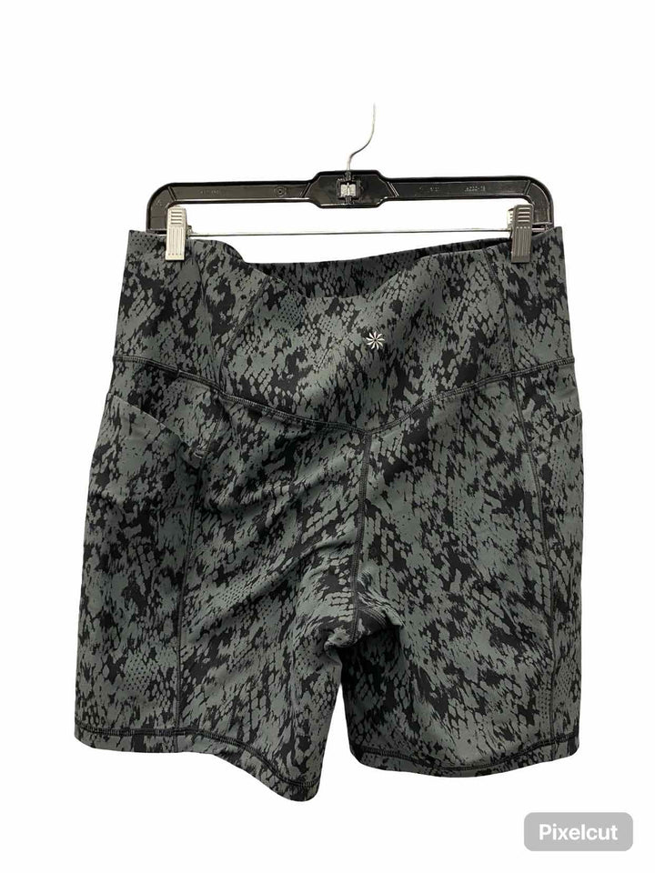 Athleta Size XL Teal Black Print Athletic Shorts