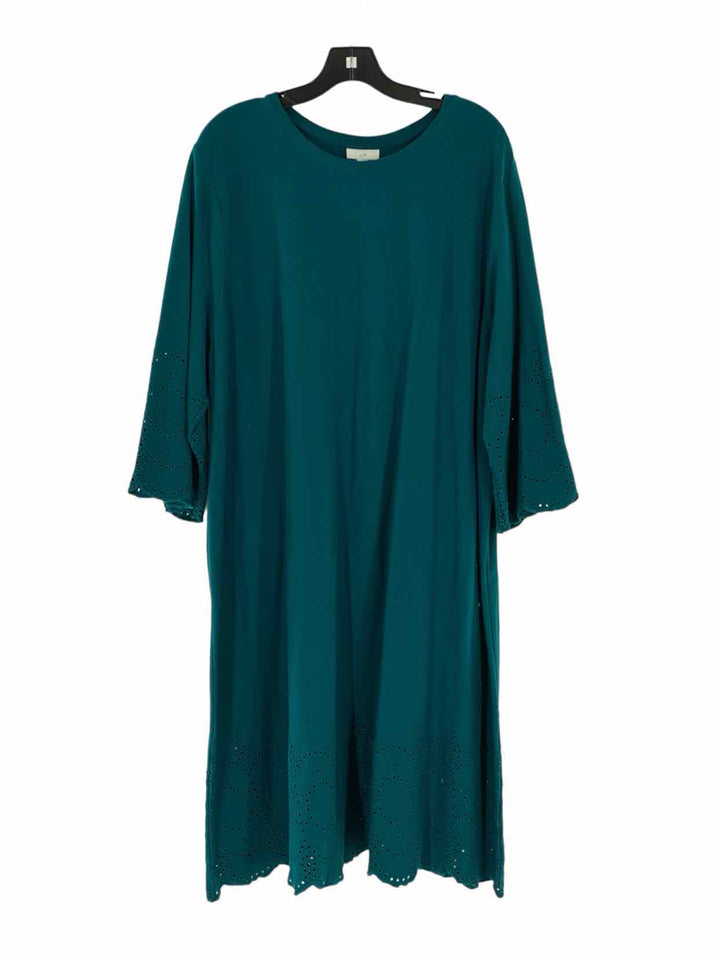 J Jill Size 3X Viridian Green Dress