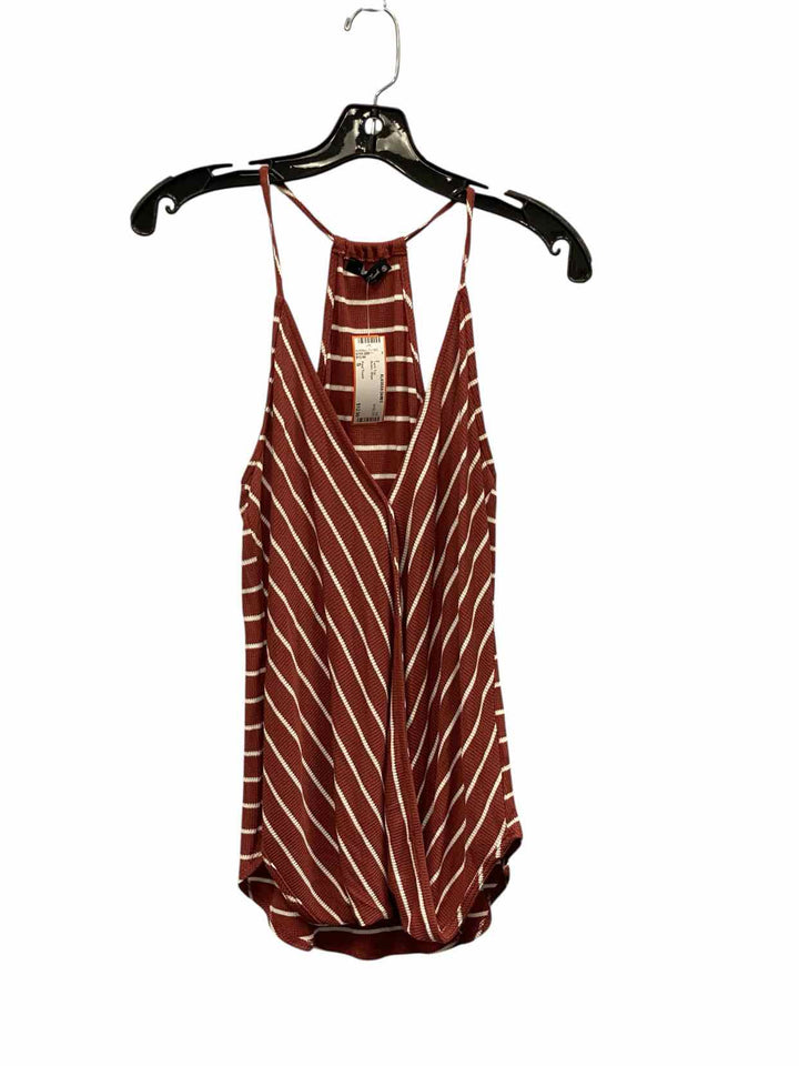 Final Touch Size S Brown Stripe Tank Top