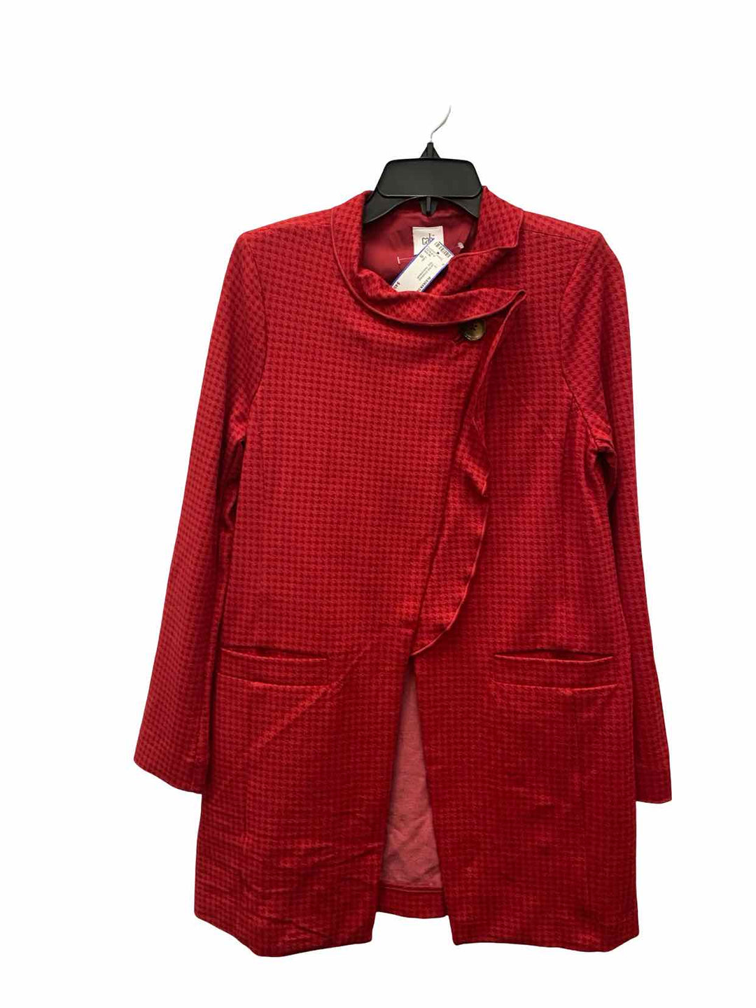 Cabi Size S Red Houndstooth Jacket (Outdoor)