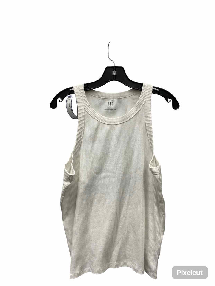 Gap Size XL White Ribbed Tank Top