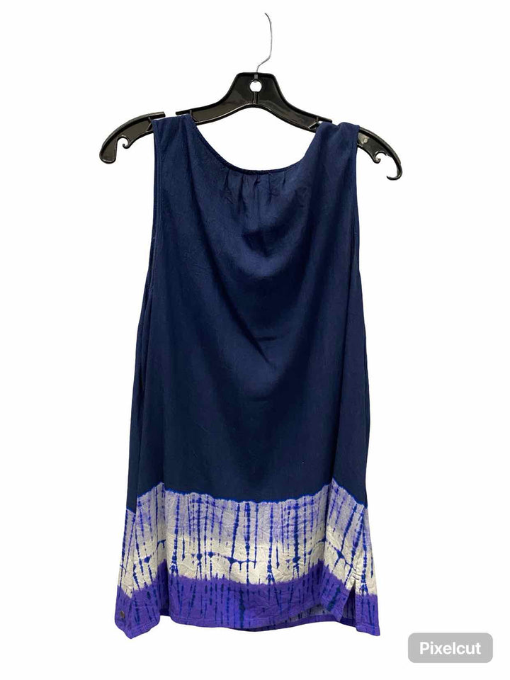 Eddie Bauer Size XL Blue Print Tank Top