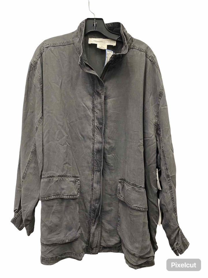 Treasure & Bond Size 3X Grey Jacket