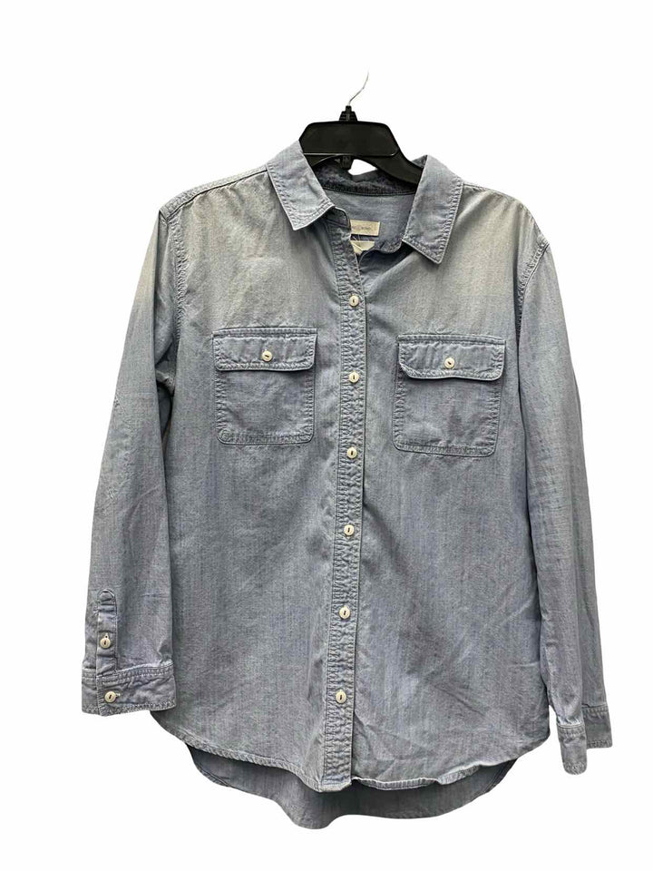 Treasure & Bond Size M Blue 100% cotton Long Sleeve Shirts