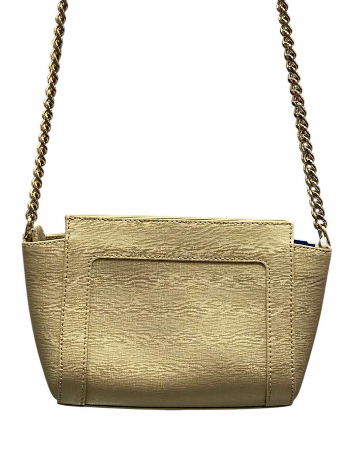 Furla Ginevra Leather Mini Crossbody Gold Purse