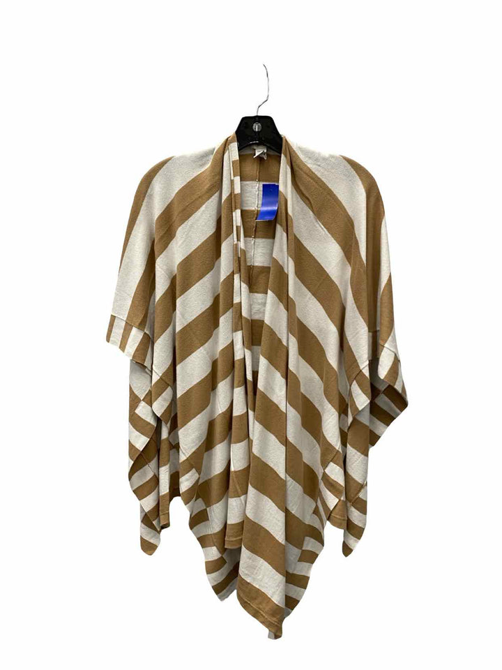 Chico's Size One Size Beige White 100% cotton Long Sleeve Shirts