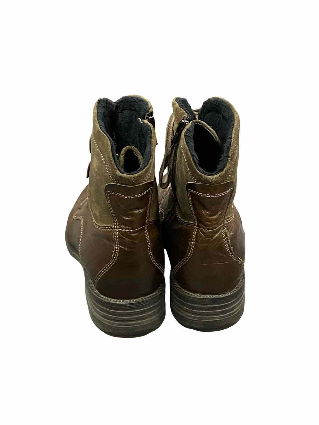 Felmini Shoe Size 41 Black Leather Boots(Ankle)