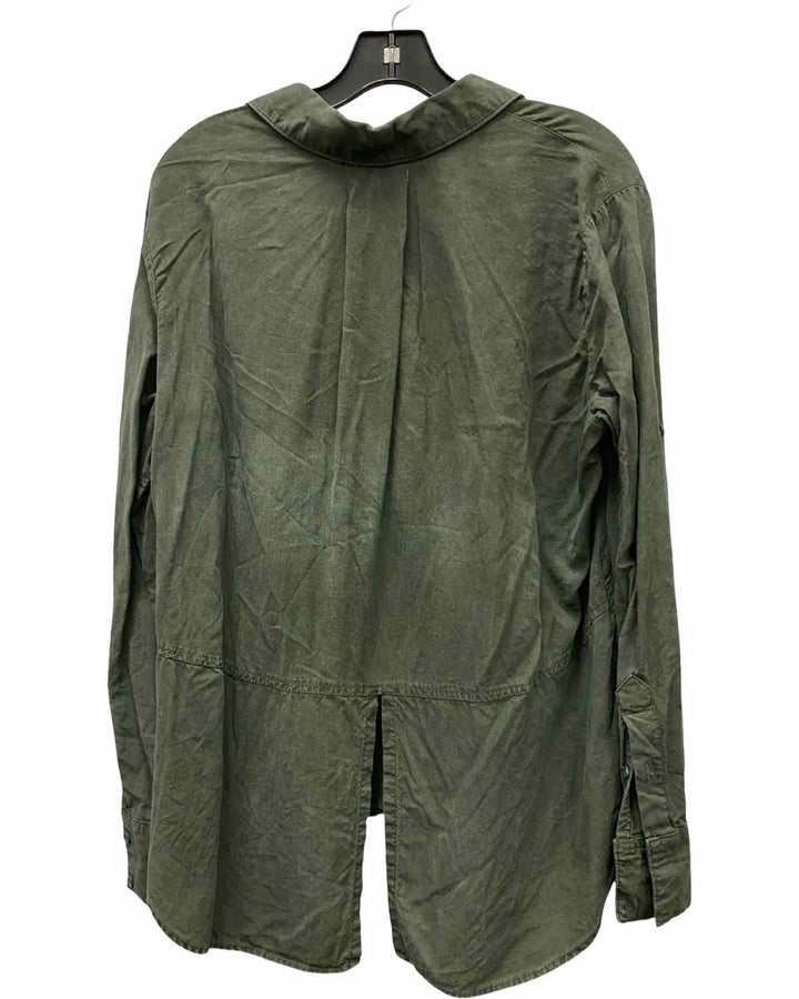 Bella Dahl Size XL Green Long Sleeve Shirts