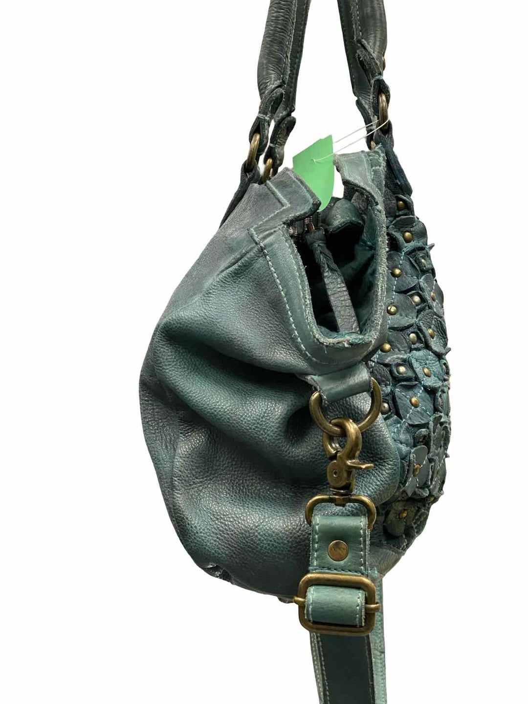 Old Trend Blue Green Blossom Flora Purse