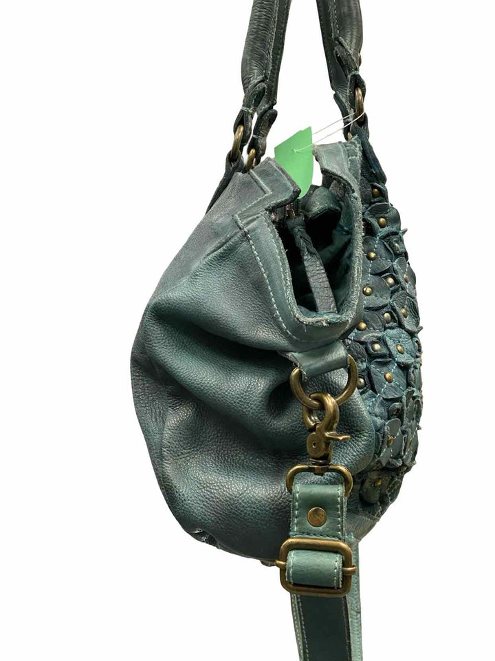 Old Trend Blue Green Blossom Flora Purse