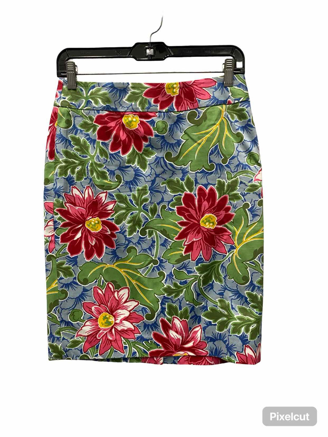 Talbots Size 2P Green Floral Skirt