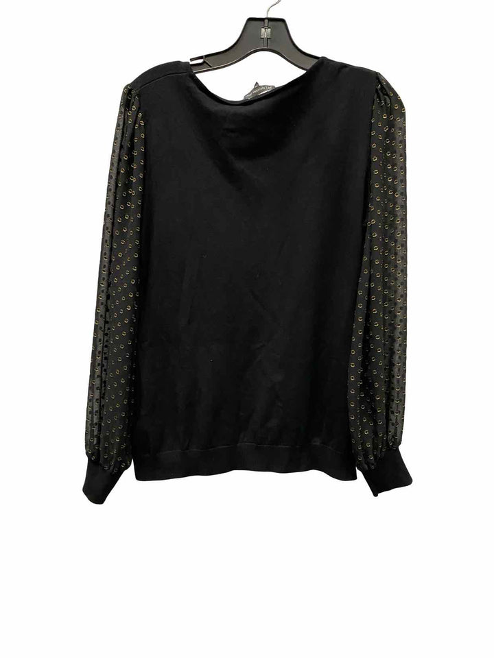 Adriana Papell Size M Black Long Sleeve Shirts