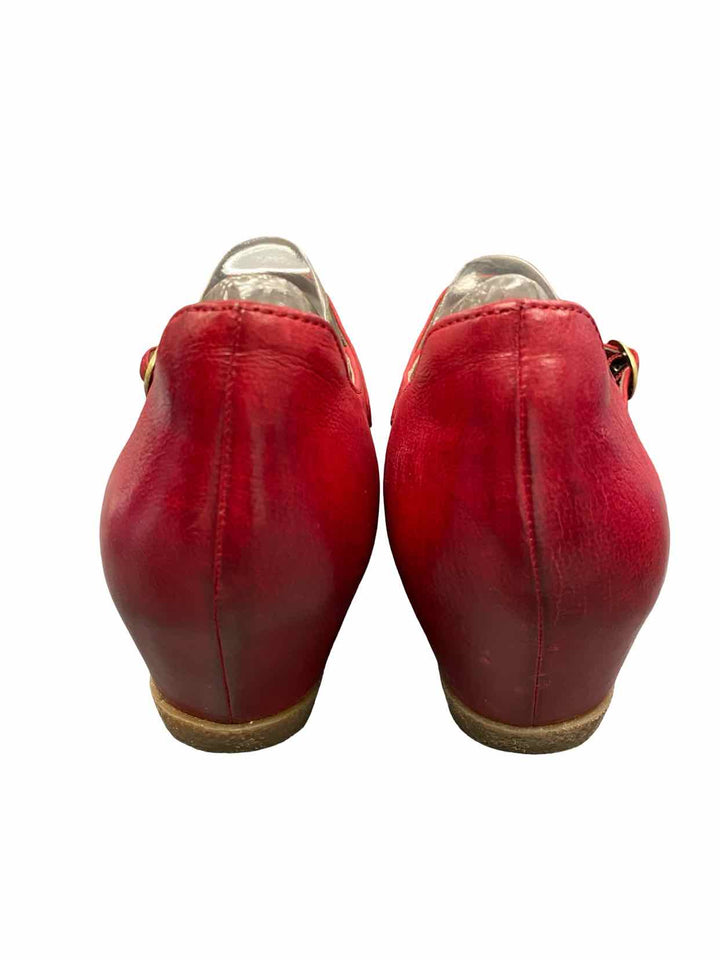 Dansko Shoe Size 39 Red Leather Loralie Burnished Nubuck Loafers
