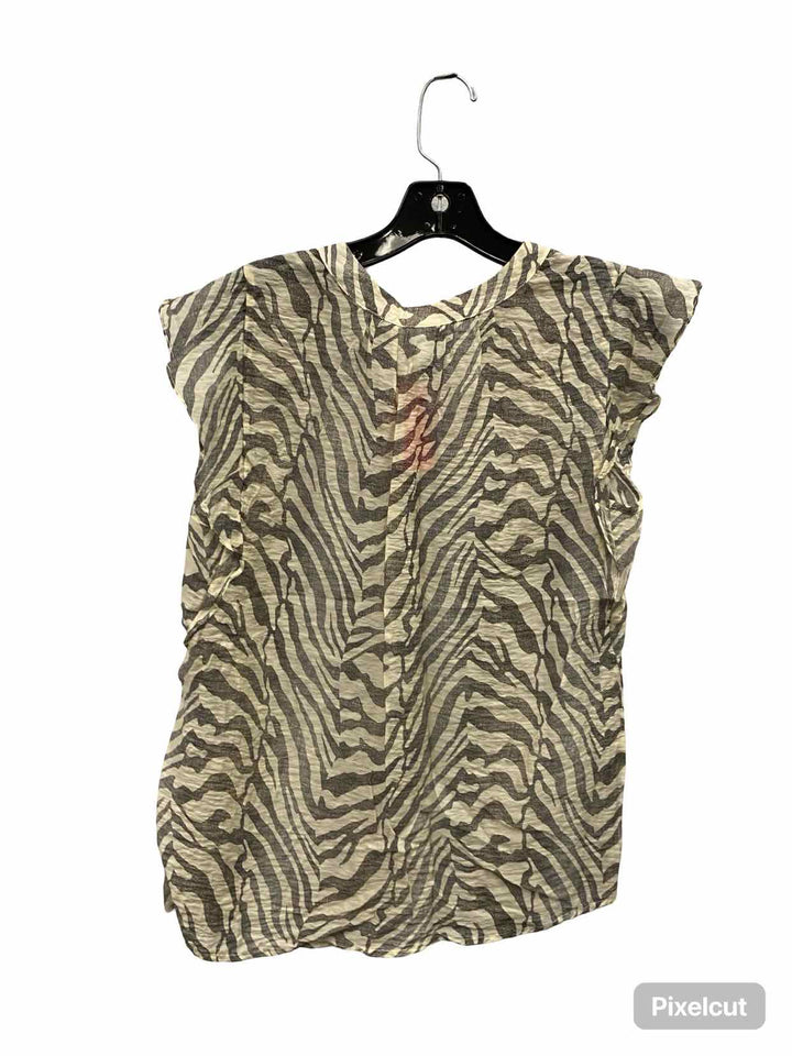 Cabi Size S Grey White Tank Top