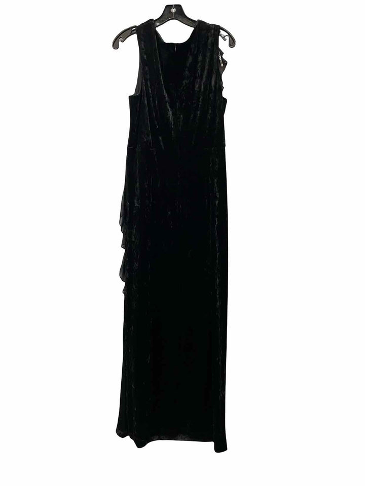 Connected Size 14 Black Velour Formal Dress(Long)