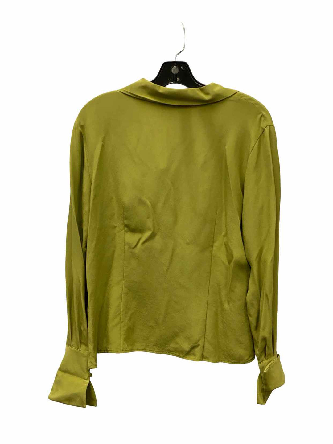 Casual Corner Size 10 Green 100% silk Long Sleeve Shirts