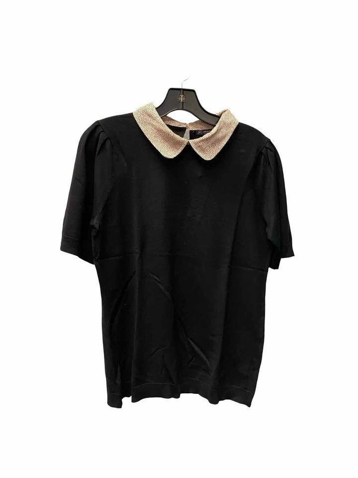 Adriana Papell Size M Black Short Sleeve Shirts