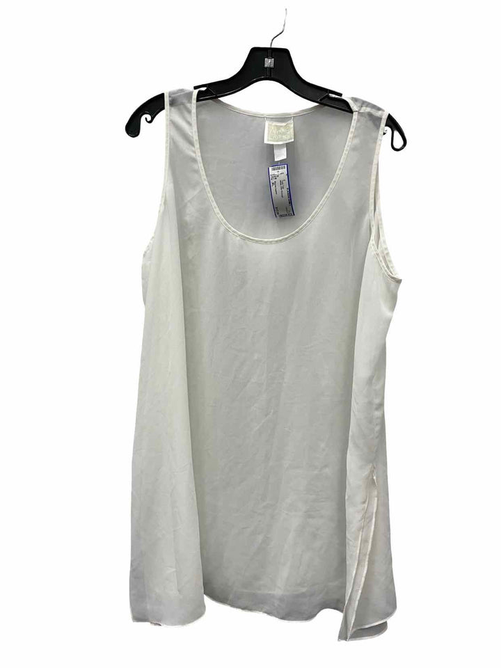 Wynne Layers Size XL White See-Through Tank Top