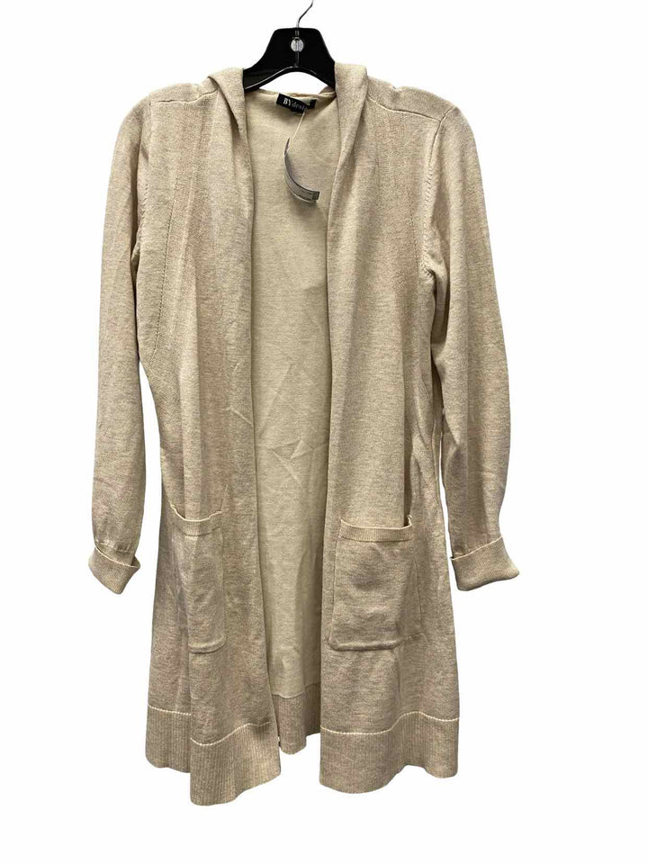 By Design Size L Beige Cardigan Long Sleeve Shirts