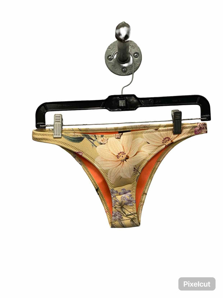 TRIANGL Size S Beige Floral Neoprene Swimsuit Bottom