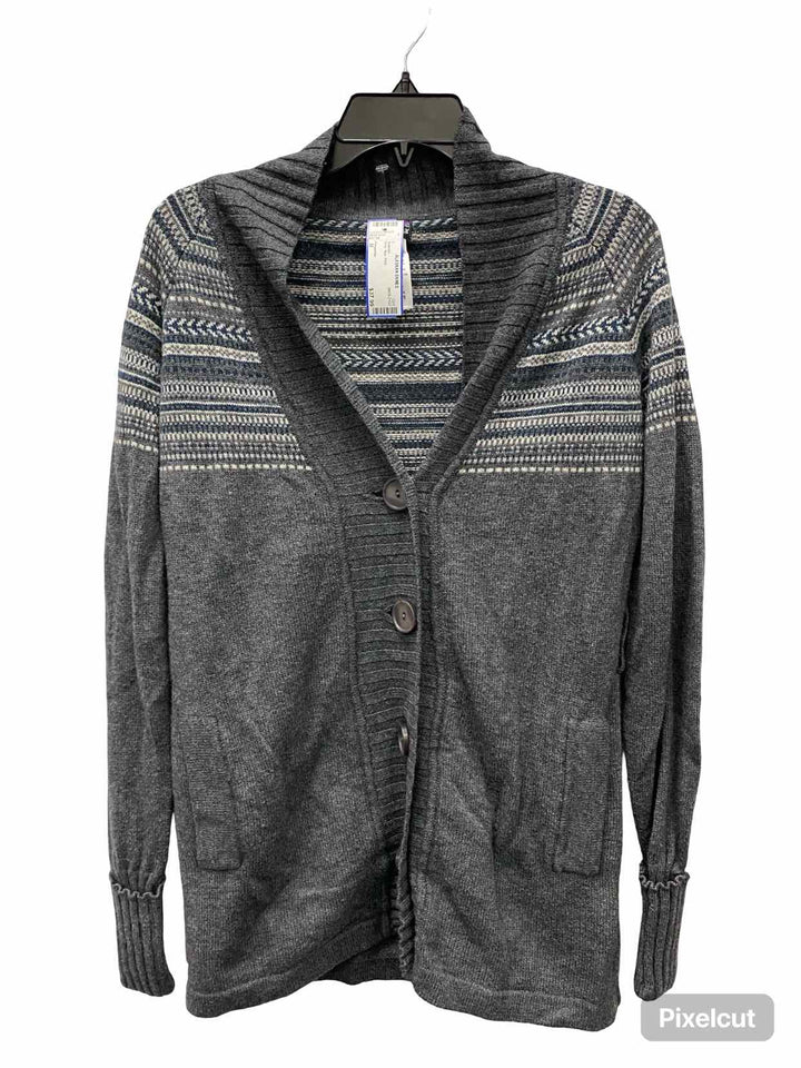 Patagonia Size M Gray Blue Print Sweater