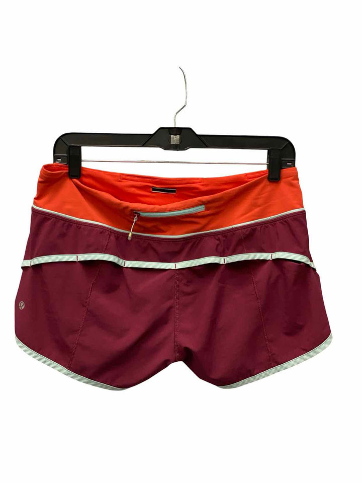 Lululemon Size 8 Maroon Orange Athletic Shorts