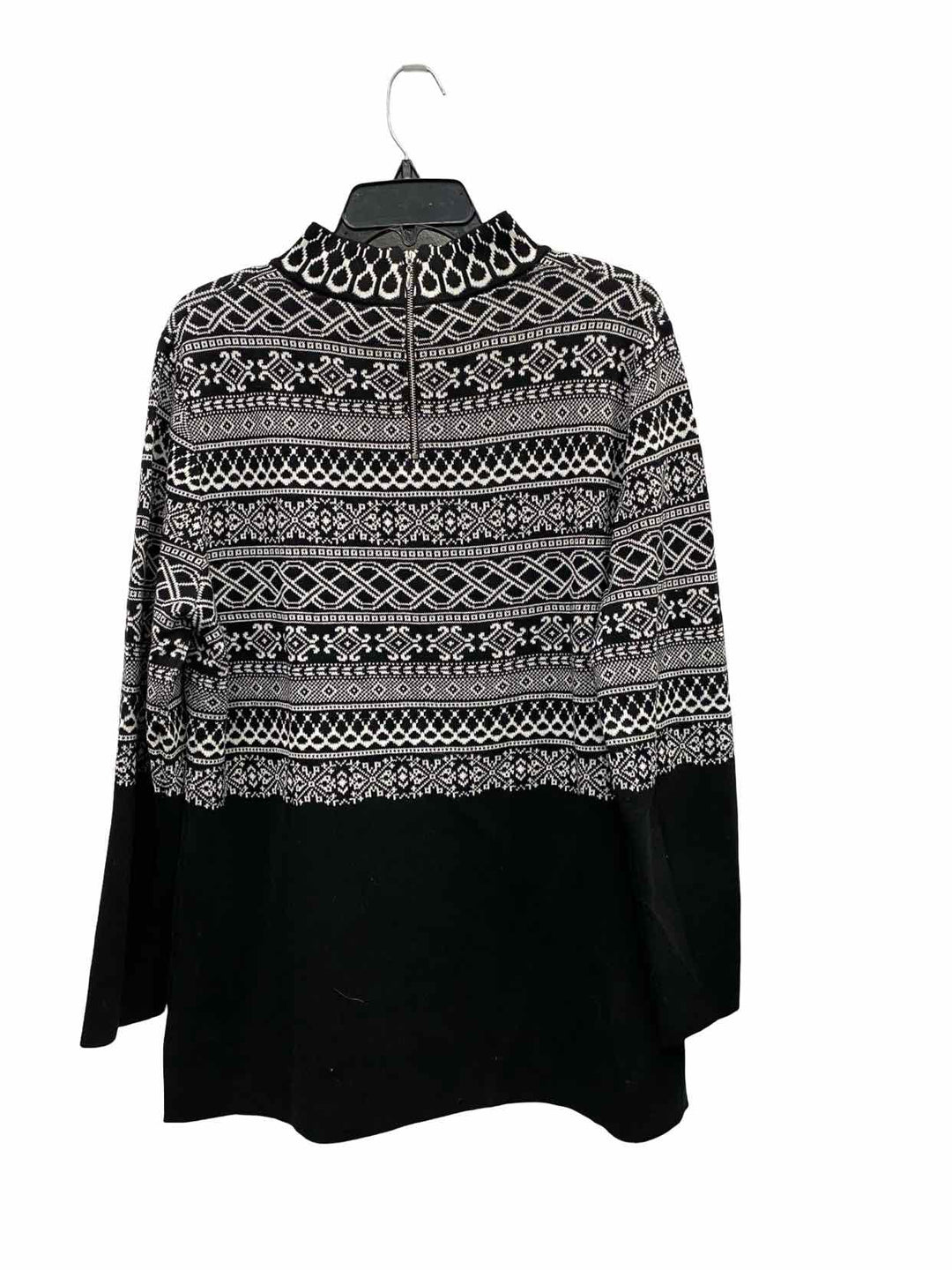 North Style Size L Black White 62% Cotton Sweater