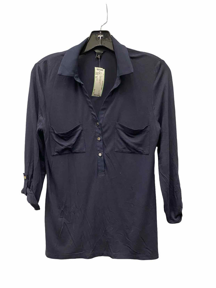 Ann Taylor Size XS Navy Long Sleeve Shirts