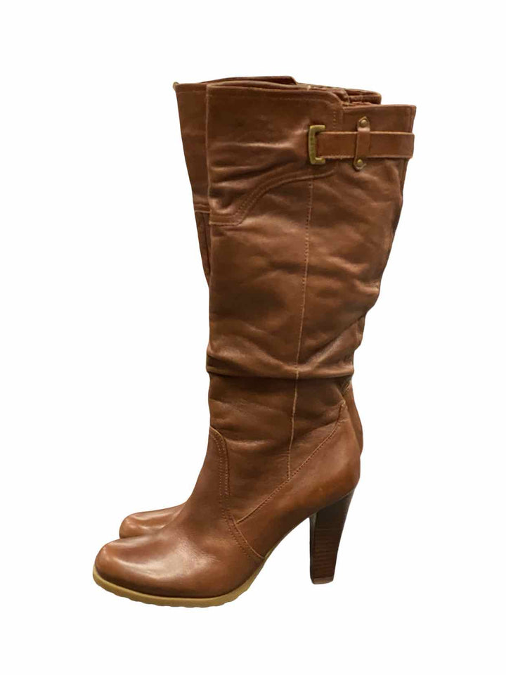 Guess Shoe Size 9 Brown Leather Boots(knee)