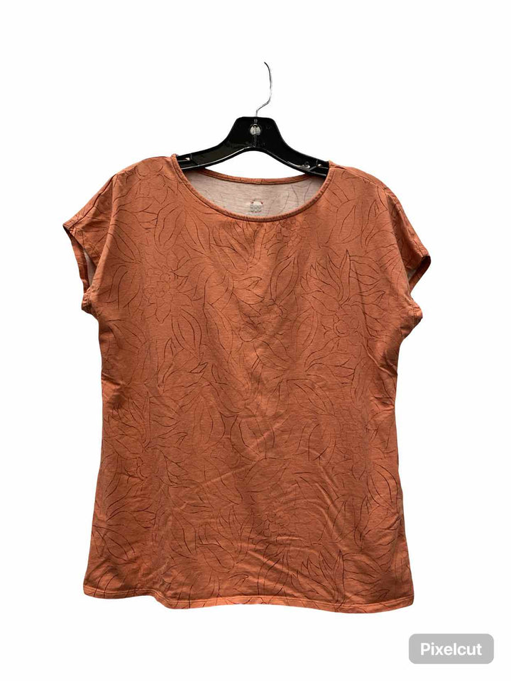 Sherpa Size M Orange Print Short Sleeve Shirts