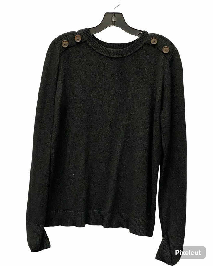 Pink Clover Size L Black Sweater