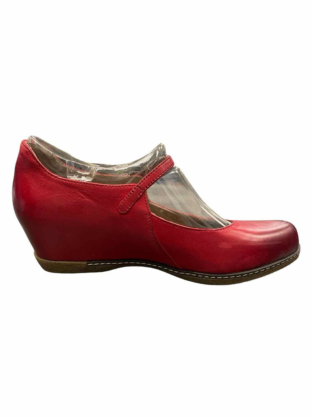 Dansko Shoe Size 39 Red Leather Loralie Burnished Nubuck Loafers
