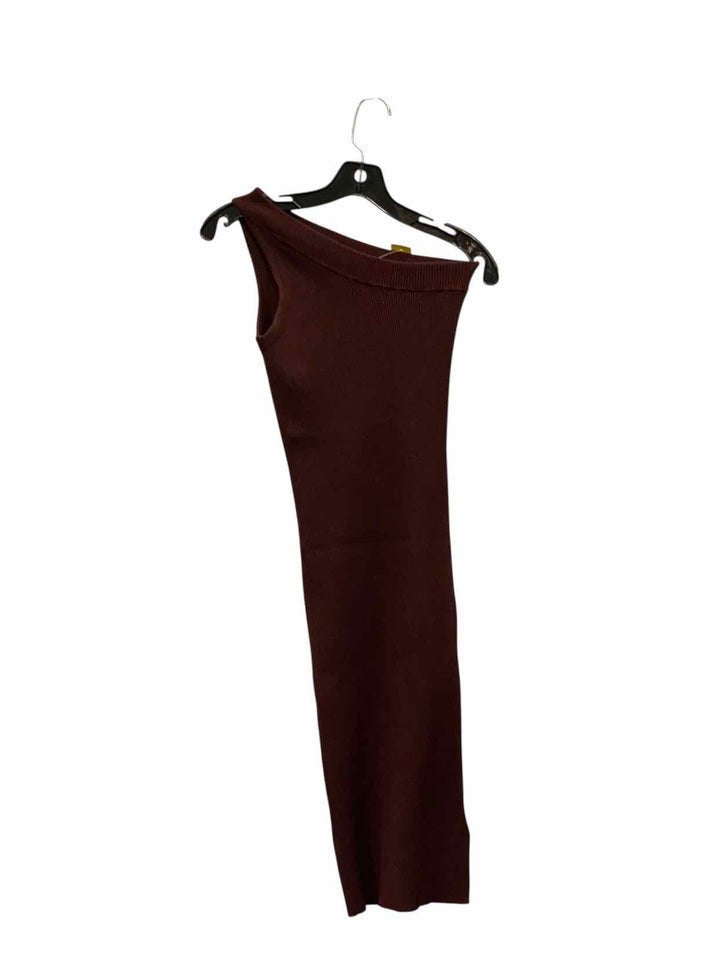 All Saints Size M Burgundy Knit Dress