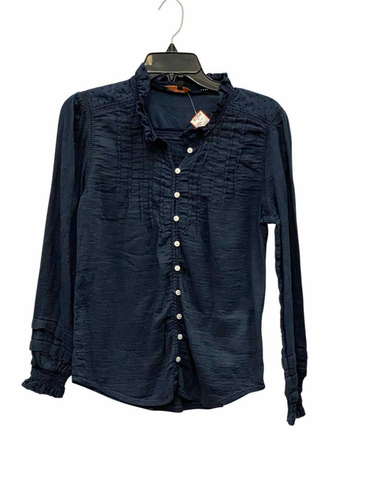 Quince Size M Blue Long Sleeve Shirts