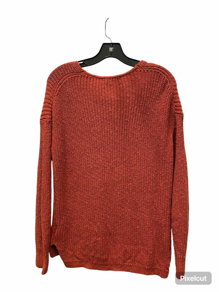 MadeWell Size XS Orange Knit 100% cotton Long Sleeve Shirts