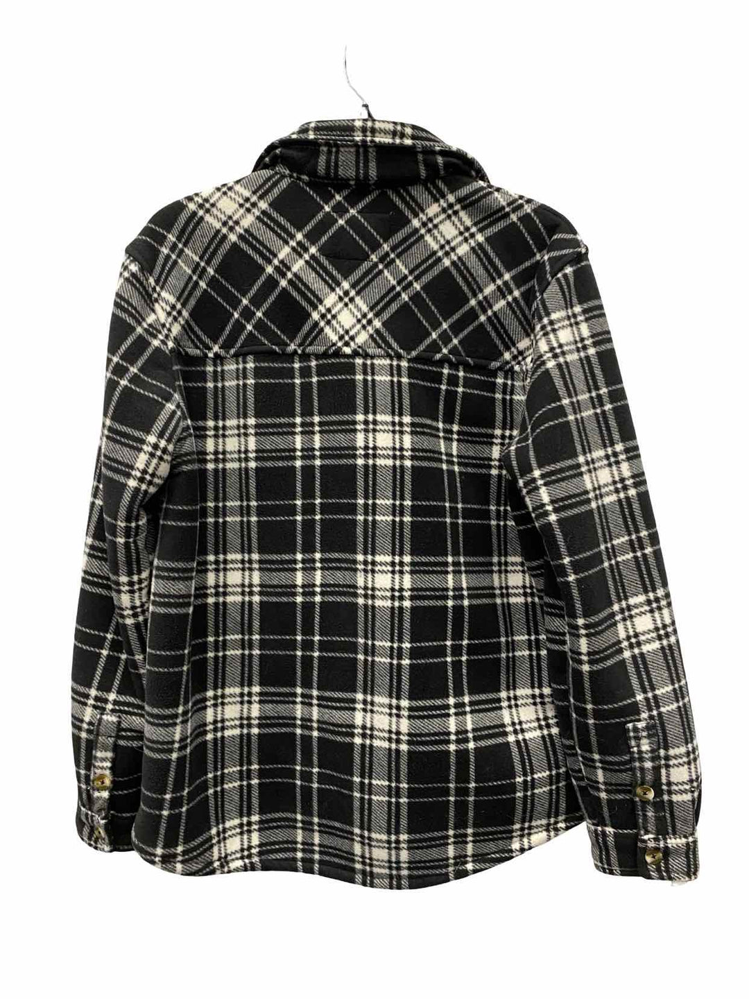 Sage Size M Black Plaid Long Sleeve Shirts