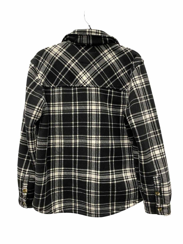 Sage Size M Black Plaid Long Sleeve Shirts