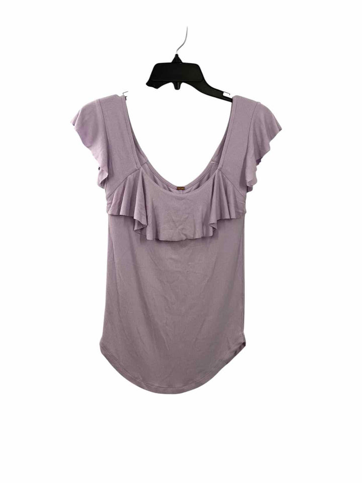 Free People Size S Light Purple Short Sleeve Shirts