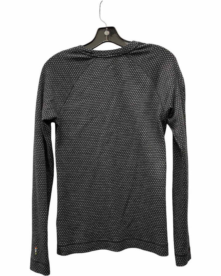 Smartwool Size M Black Gray Print Long Sleeve Shirts