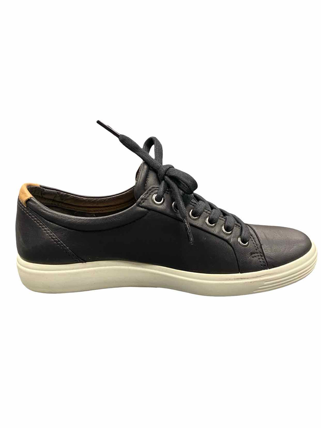 Ecco Shoe Size 8 Black Leather Sneakers