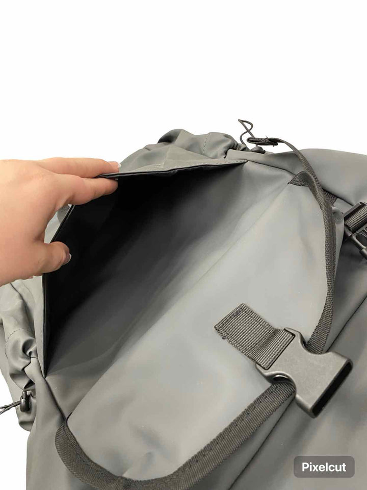 Rirati Grey Curved Edge Large Capacity High Sense BackPack